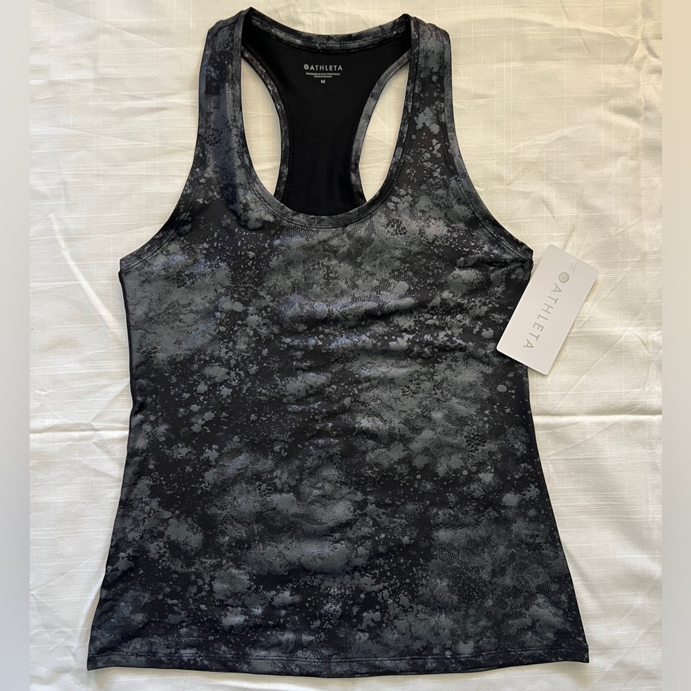 Athleta Shanti Misty Lace Print Tank - Medium NWT